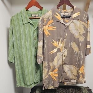 Tommy Bahama Men's Casual Shirts/Tropical Design (lot of 2)
